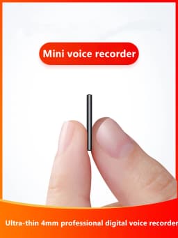 Professional Digital Voice Recorder 64G Mini Dictaphone Ultra Thin HD Long Distance Encryption Voice Activated Audio Recording