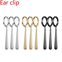 BONISKISS Zorro Earrings for Men Dangle Earrings Ring Stainless Steel Roronoa Anime Cosplay for Men Fashion Desirable Gift
