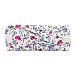 Women Nurse Headbands with Button Wide Headbands for Mask Non Slip Elastic Ear Protection Gift for Doctors Sweatband Hairband
