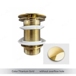 Bathroom Basin Sink Brass Pop Up Drain Waste Stoppers With or Without Overflow Hole Washbasin Bathroom Faucet Accessories