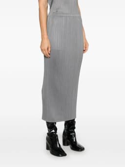 Miyake Pleated Basics Medium Length Skirts