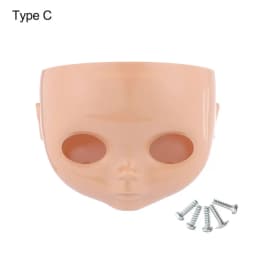 1PC 1/6 Blyth DIY Doll Factory Dolls Faceplate With Backplate 30cm Plastic Blyth No Makeup Face and Screw Toys Accessories