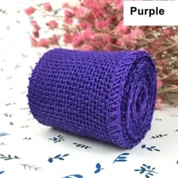 2Meter Colorful Jute Burlap Hessian Ribbon Rolls Colored Burlap Ribbon Natural DIY Crafts Hessian Ribbon Christmas Gift Wrapping