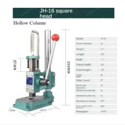 JR-16/JH-16 Manual Desk Press, Round/Square Head, Small, 57mm, Hollow Column