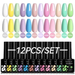 LILYCUTE 12PCs 7ml Nude Brown Red Nail Gel Polish Set Semi Permanent UV Gel For Nail Art Manicure Soak Off Gel Nail Polish Kit