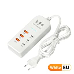 3USB 3Type C Charger Power Strip Universal Fast Charging EU/US Plug Phone Charger Adapter Electric Socket Extension Cable Socket