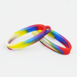 2PCS 40mm Silicone Ring Lanyard Band With Hole For Box Mechanical Rod Accessories Rope Hanging Loop Keychain Rubber Decoration