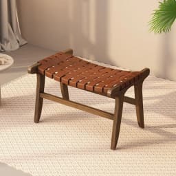 Rope Woven Solid Wood Lounge Chair, Nordic Balcony Leisure Chair, Wabi-Sabi Lazy Armchair for Small Spaces and Bedroom Decor