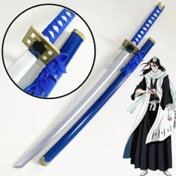 40inch Anime Bleach Schwert Ninja Blade Knife Aizen Sousuke Cosplay Prop Sword Real Sized Japanese Katana Samurai Sabre Toy Gift