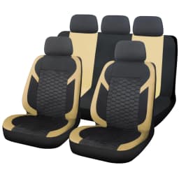 Universal Car Seat Covers Polyester Mesh Fabric Honeycomb Embroidery Seat Covers For Car SUV Vans Truck Accessories Interior