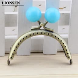 8.5cm Big beads Antique Bronze metal Purse Frame Handle for Clutch Bag Handbag Accessories Making Kiss Clasp Lock