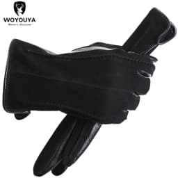 Colored Suede women's leather gloves,warm winter gloves,High-end leather gloves women,winter sheepskin women's gloves-2007