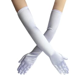 52CM Solid Satin High Elasticity Women Halloween Cosplay Stage Performance Dinner Accessories Etiquette Long Gloves Opera