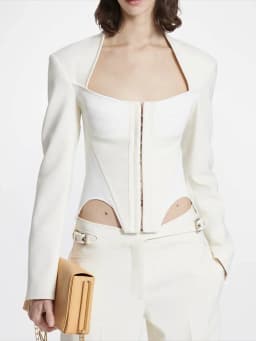 TWOTWINSTYLE Solid Slimming Sexy Irregular Coats For Women Square Collar Long Sleeve Temperament Jackets Female Fashion 2023 New