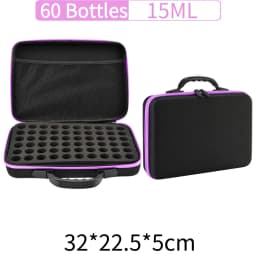 Essential Oils Carrying Case EVA Travel Storage Organizer Essential Oil Case with Foam Insert Portable for30/60 Bottles 10/15 ML