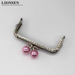1PCS Super Lovely 10.5CM Silver Lace Pearl Bead Head Metal Purse frame Kiss Clasp DIY Bag Accessory