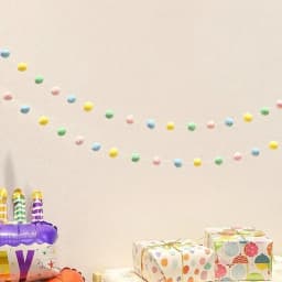 DIY 30pcsX2.5cm Plush Balls Banner Wall Hanging Decor Baby Shower Birthday Party Christmas Garland Party Photo Props Supply