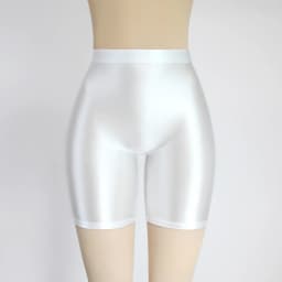 Women Cropped Pants Oily Shiny Luster Tights Form-fitting Opaque Sexy High Waist Capris Smooth Super Smoothy Skinny Leggings
