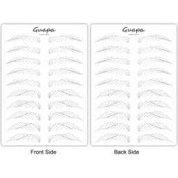 Microblading Practice Skin Pattern Sheet Pre-Printed Brow Mapping Guide Flexible Silicone Pad for Precise Hair Strokes & Shading