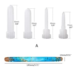 Fountain Pen Epoxy Casting Mold Cylinder Pen Shape Silicone Mold Pen Style Pen Casting Mold Ballpoint Epoxy Casting Mold