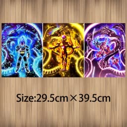 Anime 3D Lenticular Posters Dragon Ball Z Goku Vegeta Frieza Toys Bed Room Decor Birthday Gift Wall Art(Without Frame)