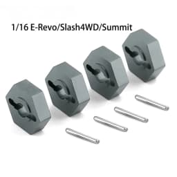4Pcs 1/16 RC Car 12mm Upgrade Wheel Hex Hubs With Axle Pins For Traxxas 1/16 E-Revo Slash 4WD Summit VXL RC Car Accessories