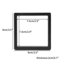 Black 3D Free Stand Suspension Floating Case Frame Membrane Display For Jewelry Storage Ring Earrings Necklace Accessories Box