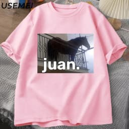 Juan Silly Horse on Balcony Dank Meme Graphic T Shirts Funny Man O Neck Casual Short Sleeve Tee Shirt Summer Tops Oversized