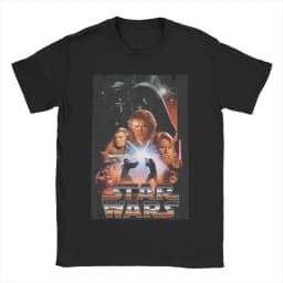 Darth Maul Jedi Master Lightsaber Logo T Shirt for Men Cotton Vintage T-Shirts Round Neck Tees Short Sleeve Clothes Gift Idea