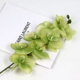 8 Heads Big Silk Artificial Flower Branch Orchid Phalaenopsis Black Burgundy Wedding Home Decor Flowers Potted Orchid Wholesale