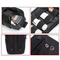 Tactical MOLLE First Aid Pouch 600D Nylon Water Resistant EDC Medical Bag Organizer for Outdoor Hunting Hiking Camping