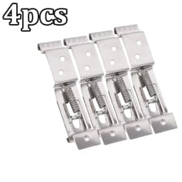 4PCS Car License Plate Frame Holder Trailer Number Stainless Steel Bracket Cars Frame Holder Clamps Trailer Number Plate Clips