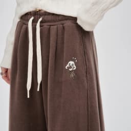 ELFSACK 2025 Winter New Arrivals Casual Loose Solid Colour Floor Length Straight Leg Pants For Women