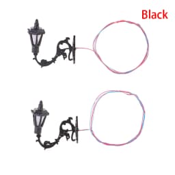 2pc Antique 1:12 Dollhouse Lamp Wall Light DIY Model Decor Toy Dollhouse Accessories Garden Yard Chandelier Sand Table Led Light