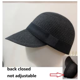 Women Ponytail Straw Sun Hat Wide Brim Visor Summer Adjustable Cap Sun Beach Foldable Hats