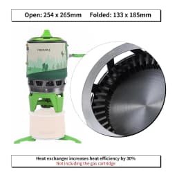 Fire Maple Camping Gas Burners Outdoor Solo Backpacking Cooking System 2200W 0.8L 600g with Piezo Ignition Gas Stove FMS-X3