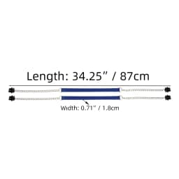 New Tanqu 1 Pair Silver Long Thick Single Chain with OT Metal Buckle Black Screws for Obag O Bag Handles for Women Bag Handbags