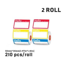 SINMARK Name Stickers 210pcs/roll Hello My Name Is Labels for Office Meeting School Home Decor Art DIY Ornament Decoration Tags