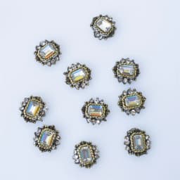 10pcs Retro Alloy Red Green Crystal Bright Strass Glitter Rhinestone Nail Art Decorations DIY 3D Jewelry Stone Supply Charms