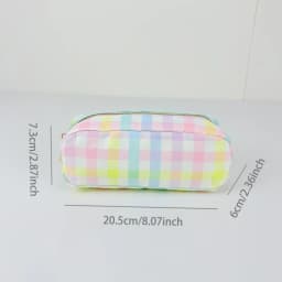 New Large Size Rainbow Plaid Fanny Pack Chest Pack Toiletry Storage Pouch Grid Outdoor Fanny Pack Travel Wash Cosmetic Bag Gift