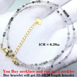 Simple Bohemian Natural Stone Cut the Shiny Beads Necklace Bracelet Set for Women Charms Fashion Female Party Gift Jewelry