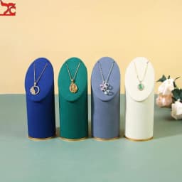 Cylindrical Jewelry Display Props Necklace Pendant Display Stand Rings Earring Storage Rack Store Counter Jewelry Organizer