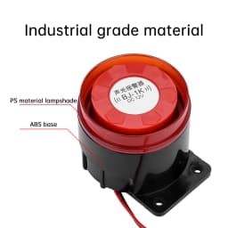 Mini Sound Alarm Siren Horn for Alarm System 12 24V 220V Buzzer High Decibel Sound and Light Alarm Anti-theft Horn Electronic