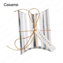 10pcs Kraft Paper Pillow Candy Box Christmas Gift Packaging Boxes Candy Bags Wedding Baby Shower Birthday Party Decoration