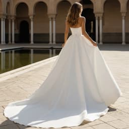 Strapless Satin Ball Gown Wedding Dresses With Slit Vestidos Novia Beach Bridal Party Gown For Bride Customer Made Elegant