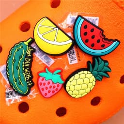 Original Various Fruit Designer Shoe Charms 5pcs/lot Clog Buckle Accessories Luxury Upper Jewelry Decorations Gift Preferred
