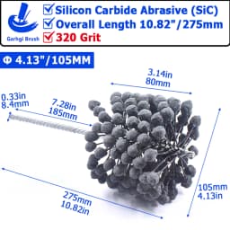 320Grit Cylinder Hone Ball Brush Tool Silicon Carbide Metal Engine Valve Guides Deburring Carbon Removal Crosshatching Polishing