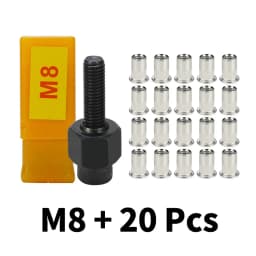 21pcs Hand Rivet Nut Gun Stainless Nuts Set Riveter Tool M3 M4 M5 M6 M8 M10 For Rivet Nut Gun Riveting Riveter Tool