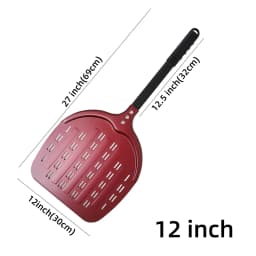 12 13 14Inch Pizza Peel Long Handle Turning Aluminum Pizza Turner Nonstick Baking Tool Perforated Paddle Kitchen Accessory