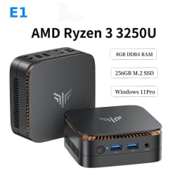 NIPOGI Mini PC AMD Ryzen 3 3250U Desktop Mini Computers 8GB RAM 256GB M.2 SSD WiFi 5, BT 4.2,DUAL 4K Display Windows 11 Pro